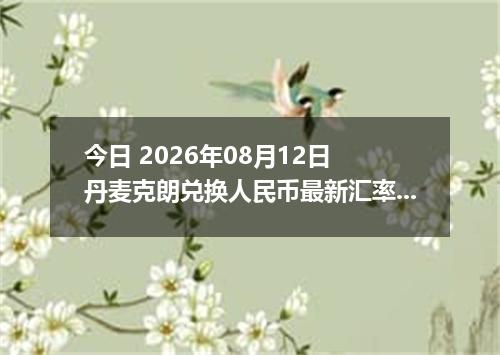 今日 2026年08月12日 丹麦克朗兑换人民币最新汇率行情