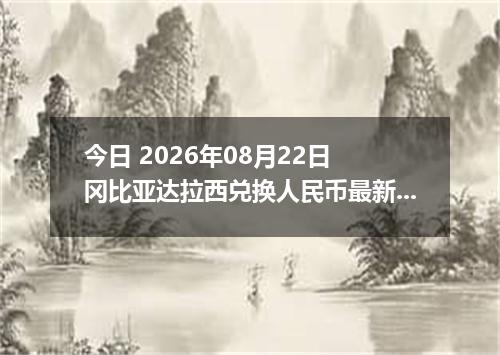 今日 2026年08月22日 冈比亚达拉西兑换人民币最新汇率行情