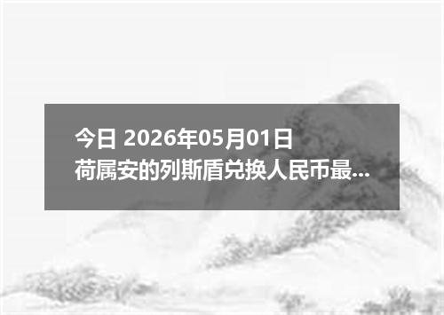 今日 2026年05月01日 荷属安的列斯盾兑换人民币最新汇率行情