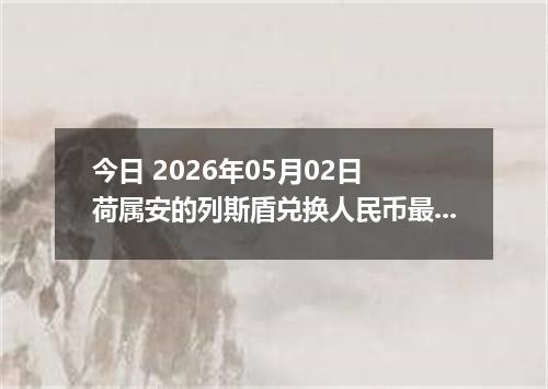 今日 2026年05月02日 荷属安的列斯盾兑换人民币最新汇率行情